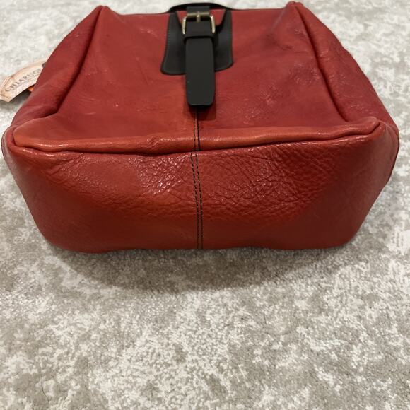 CHIARUGI Italian Red Leather Backpack Travel Bag Daypack main image 5